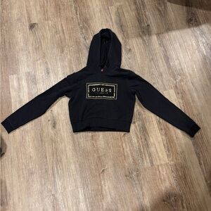 Guess Charcoal Hoodie with Subtle Logo